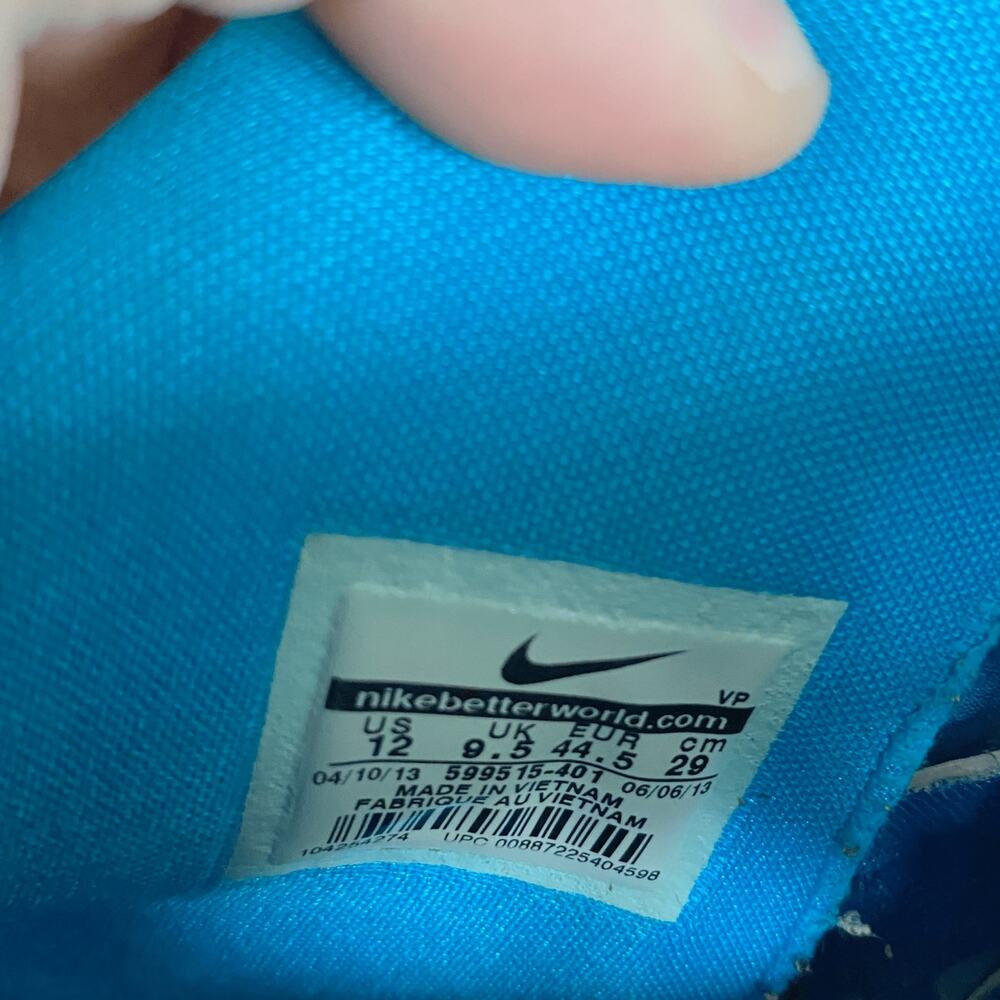 Vintage Y2K Nike Zoom Hyper Quickness Basketball Shoes Womens 12 Blue White - Picture 6 of 6